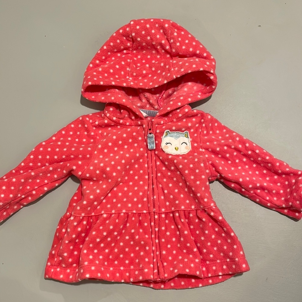 Baby girls fleece zip up jacket
